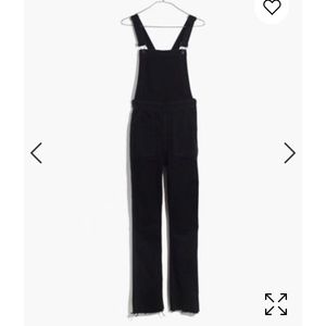 Madewell XS Black Overalls Raw Hem